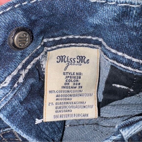 MISS ME Bootcut Jeans Wing Embellished Pockets Size 30 - Picture 7 of 7
